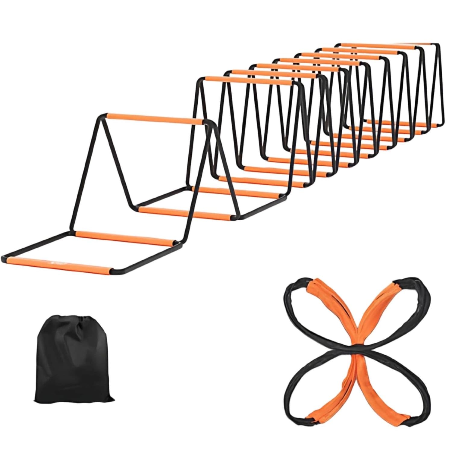 Multi-Shape Agility Training Ladder Storage Bag Steel Orange | Construction Versatile Generous Length Complete Package Space-Saving Portability Steel Orange-image-6