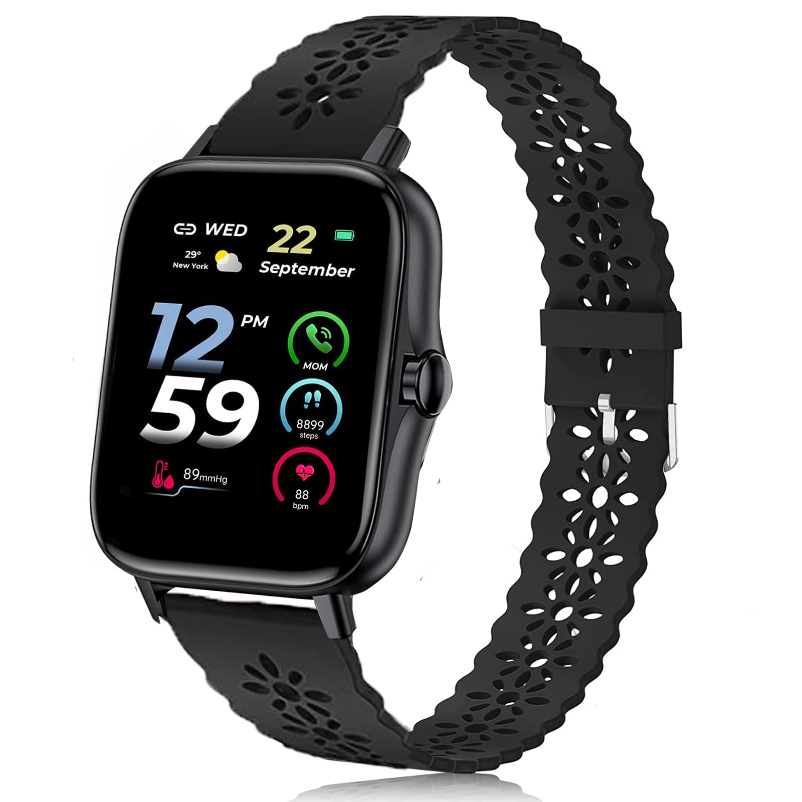 For ANDFZ Smartwatch Band Silicone Lace Straps Compatible for ANDFZ T42 1 72 Geelyda Y20 Pro P22 Smartwatch