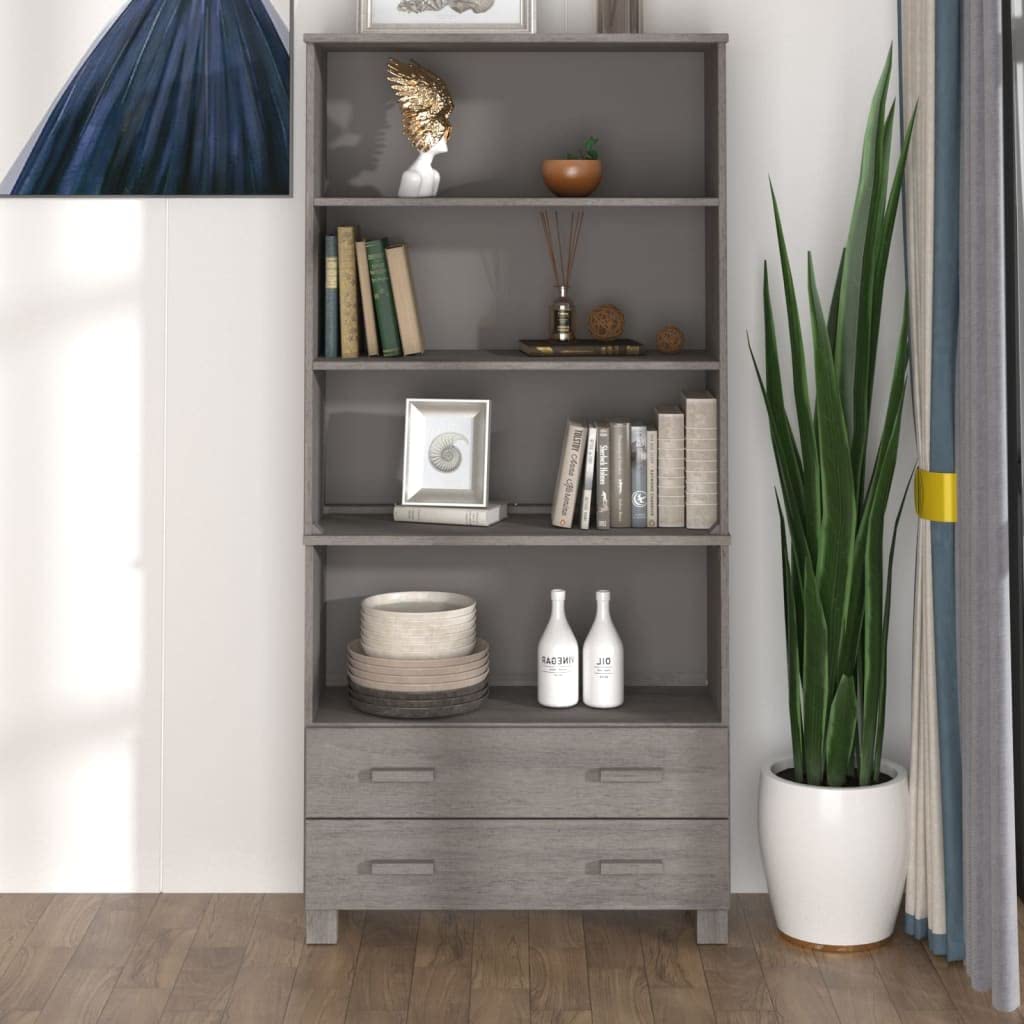 HAMAR - Tabla de madera maciza de pino, 85 x 35 x 180 cm, con espacio de almacenamiento, estilo rústico, para salón y comedor