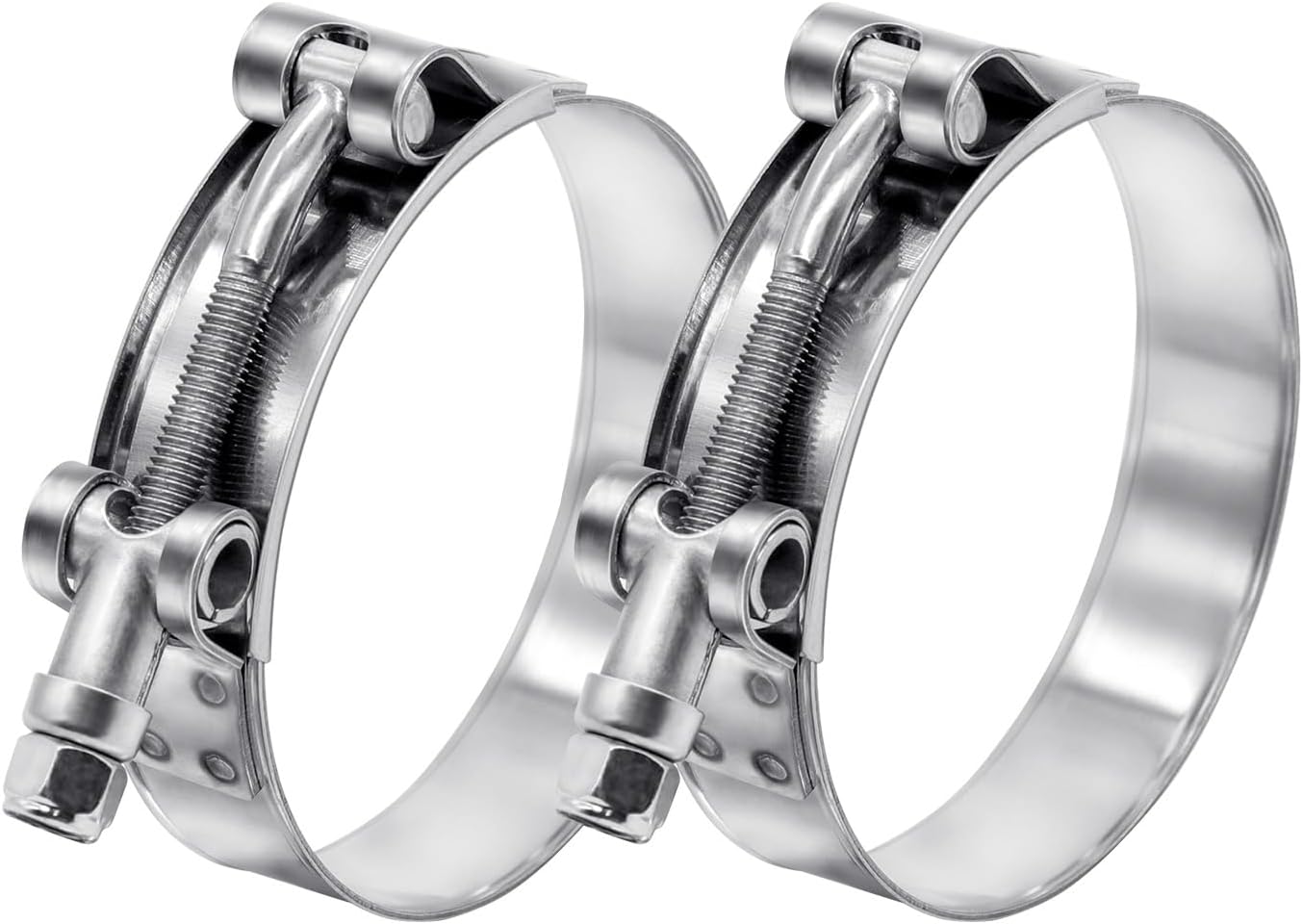 2" T-Bolt Hose Clamp Stainless Steel Band Floating Bridge Nylon Insert - View #4