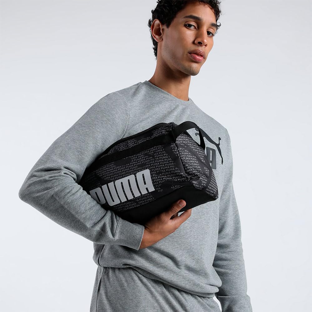 PUMA Challenger Shoe Bag Black Schuhbeutel, Schwarzes Logo Lab AOP