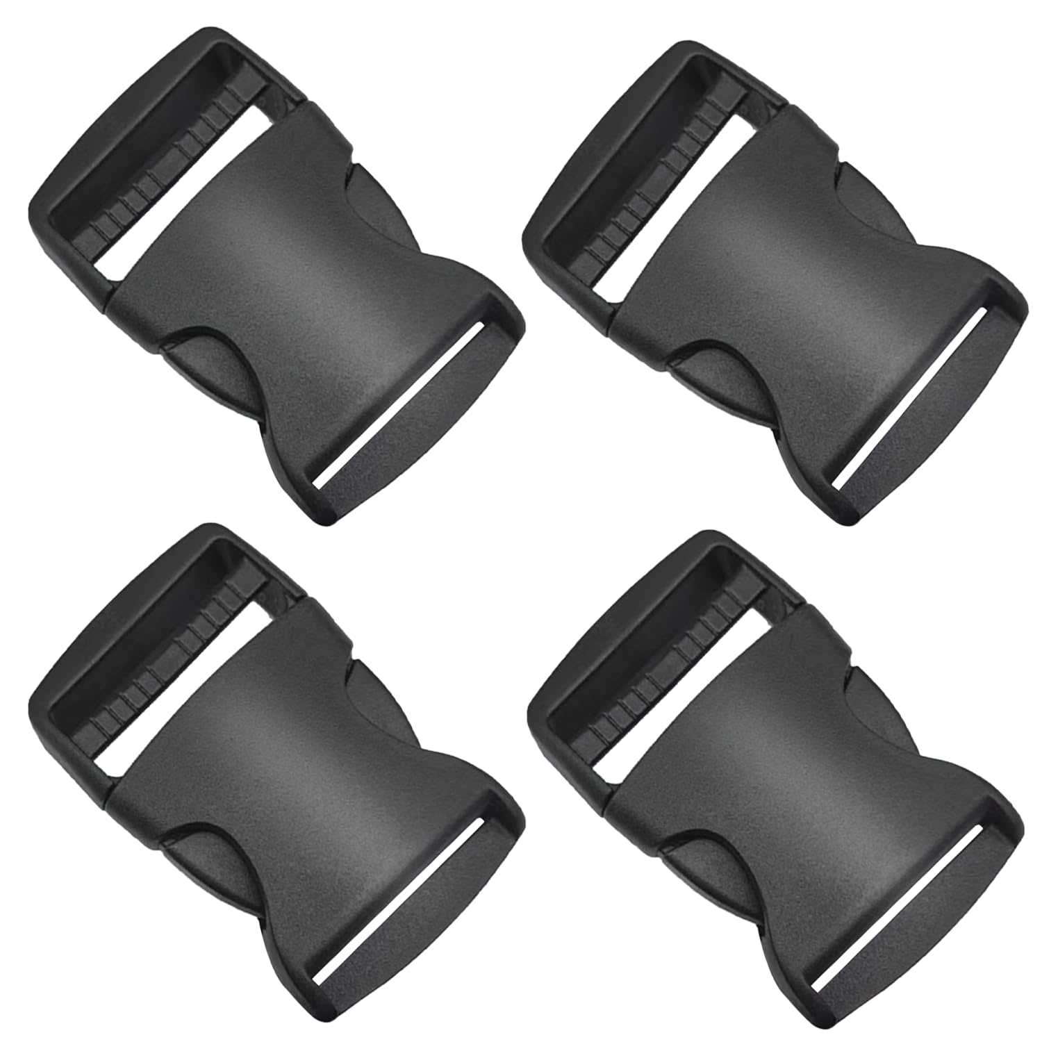ZELHYEUU 4 Pcs Plastic Side Release Buckles, Quick Side Release Buckles, Double Side Release Buckles, Plastic Click Closure, Side Release Plastic Buckle, for Backpack Repairing
