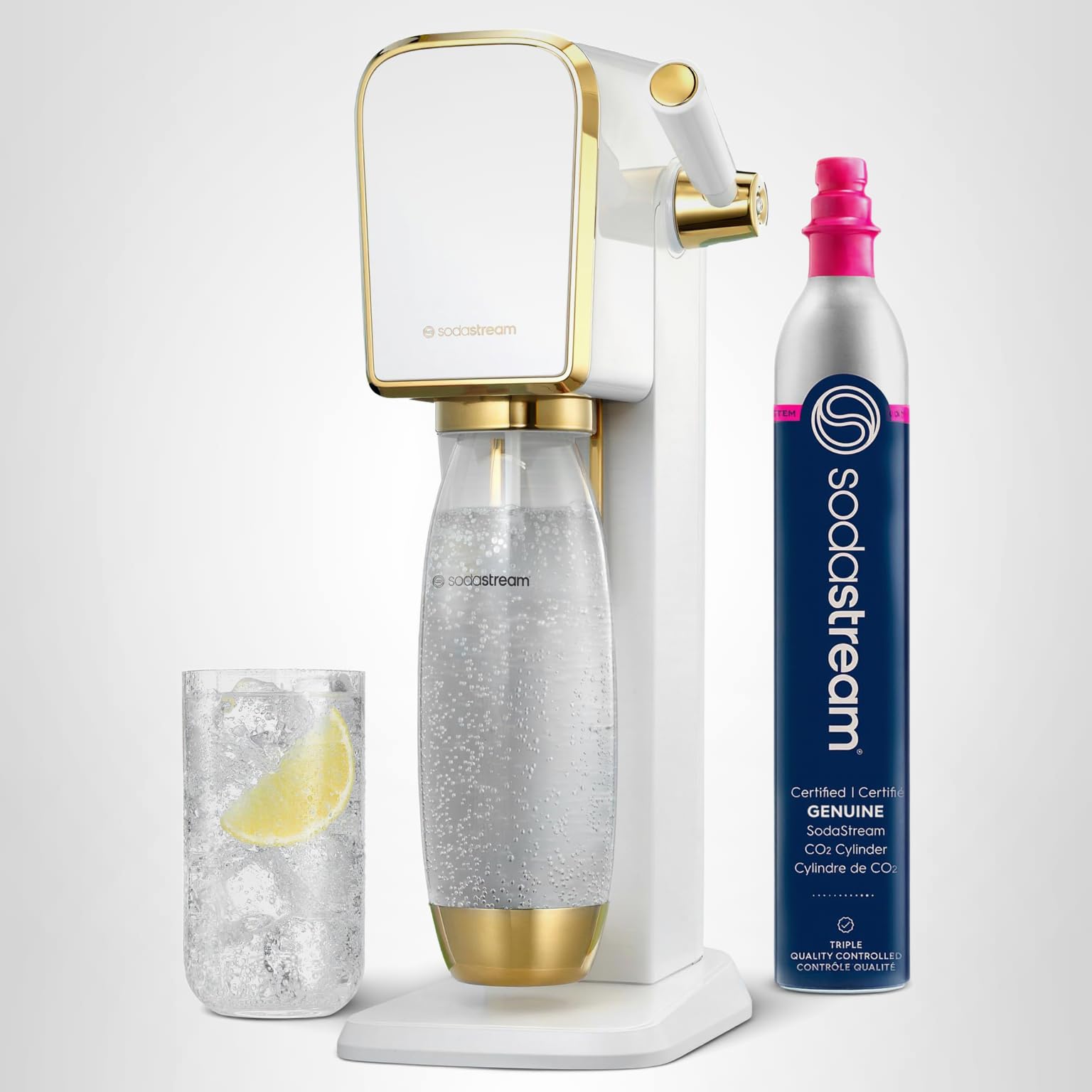 Amazon.com: SodaStream Art Sparkling Water Maker (White/Gold) with