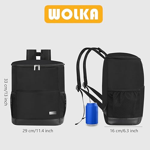 Vista 5 de Mochila Nevera Aislada para Exteriores - Mochila Nevera a Prueba de Fugas 30 Latas, Bolsa Nevera Impermeable Ligera para Retención de Calor/Frío