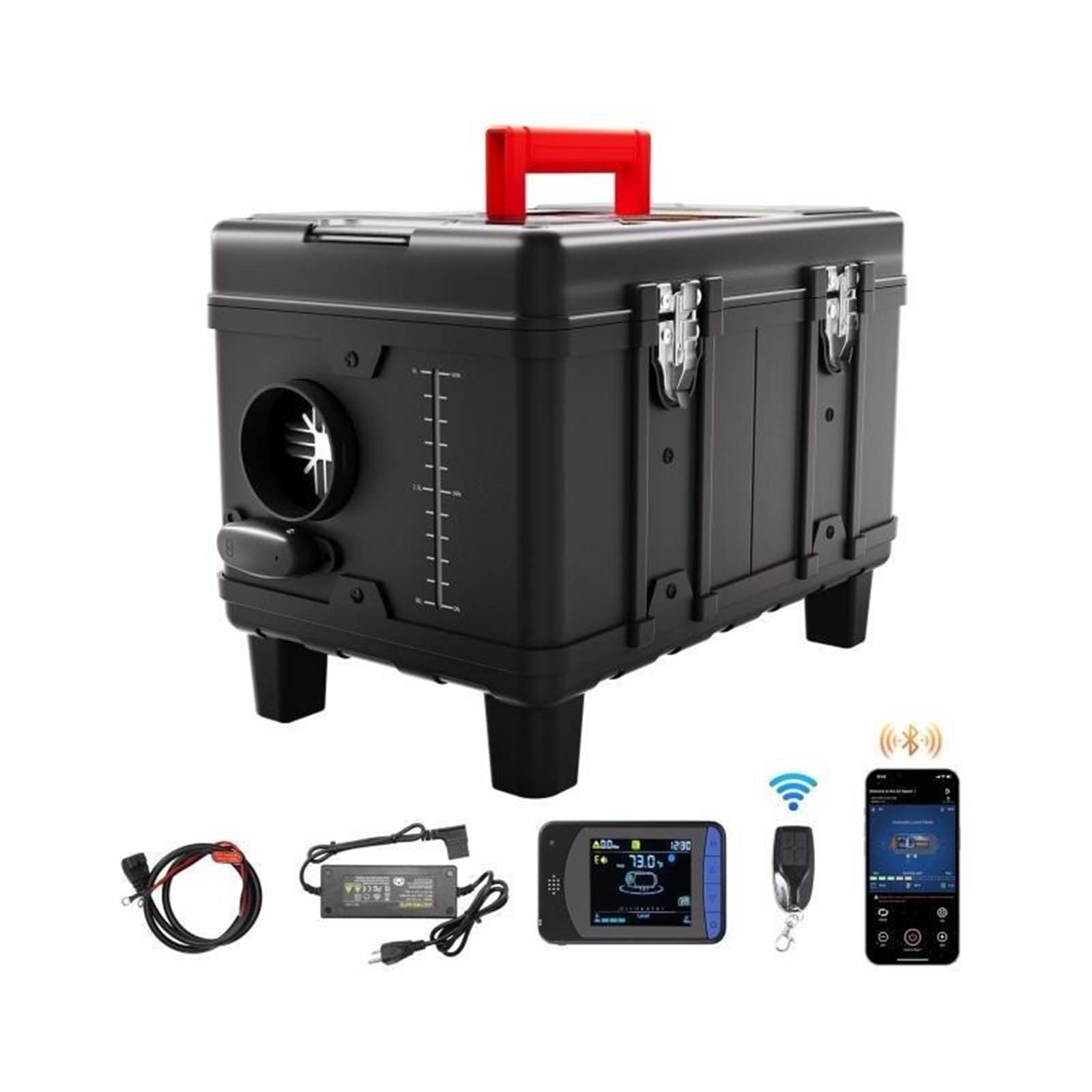 Ogrzewacz samochodowy 8 kW 12 V/24 V, wielofunkcyjny, nagrzewnica powietrza na olej napędowy, ogrzewanie postojowe CO, pojazdy i garaż