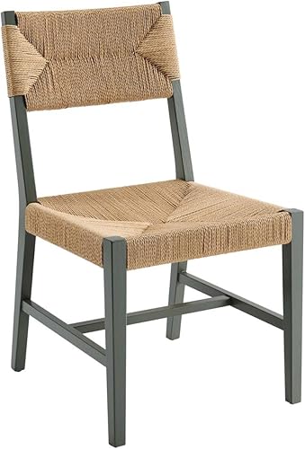 Modway Silla de comedor gris claro y madera natural EEI-5489-LGR-NAT