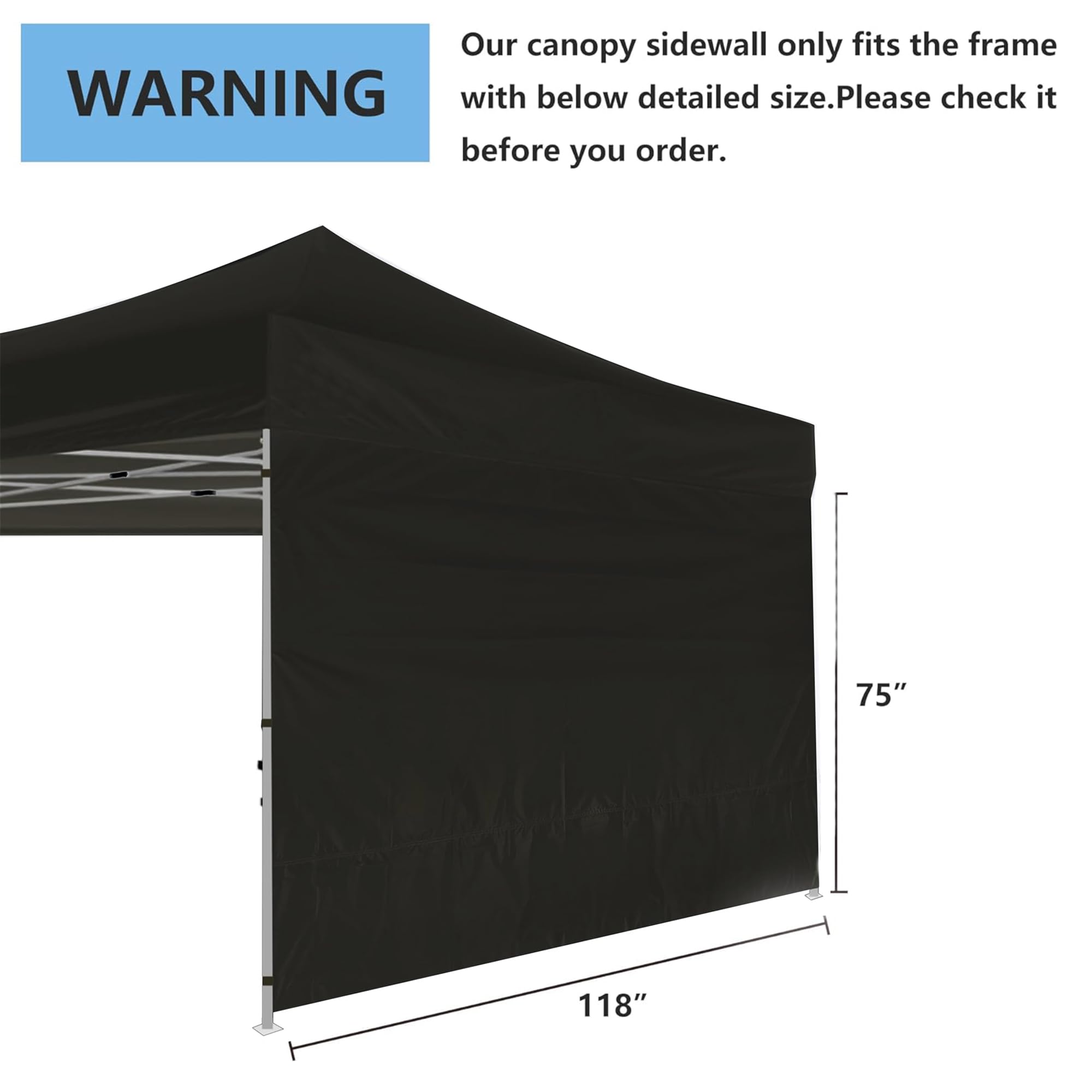 Joroamp Seitenwände Für 10x10 Pop-Up-Zelt – Wasserdicht, UV-Schutz – Einfache Montage Für Camping & Garten