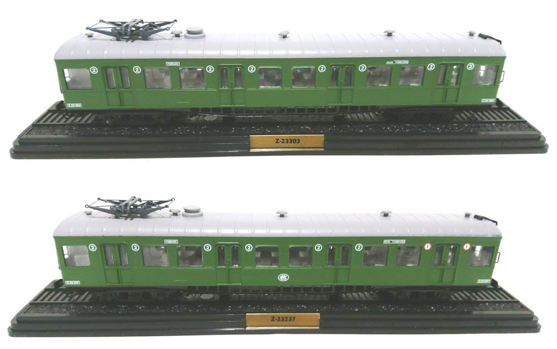 OPO 10 - Set of 4 Railcars SNCF Ho 1/87 Train Locomotive (1+3+4+5) LAM7, Green - Image 4