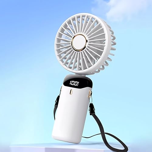 Miniatura 5 de Trimit Mini ventilador de mano con pilas, pequeño ventilador portátil personal, velocidad ajustable, ventilador recargable por USB, bonito diseño