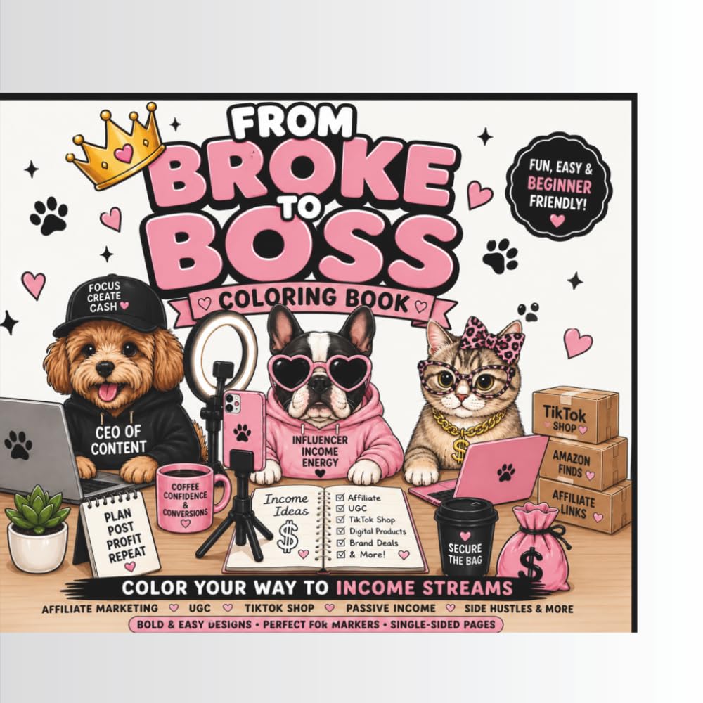 From Broke to Boss: Make Money Online Coloring Book