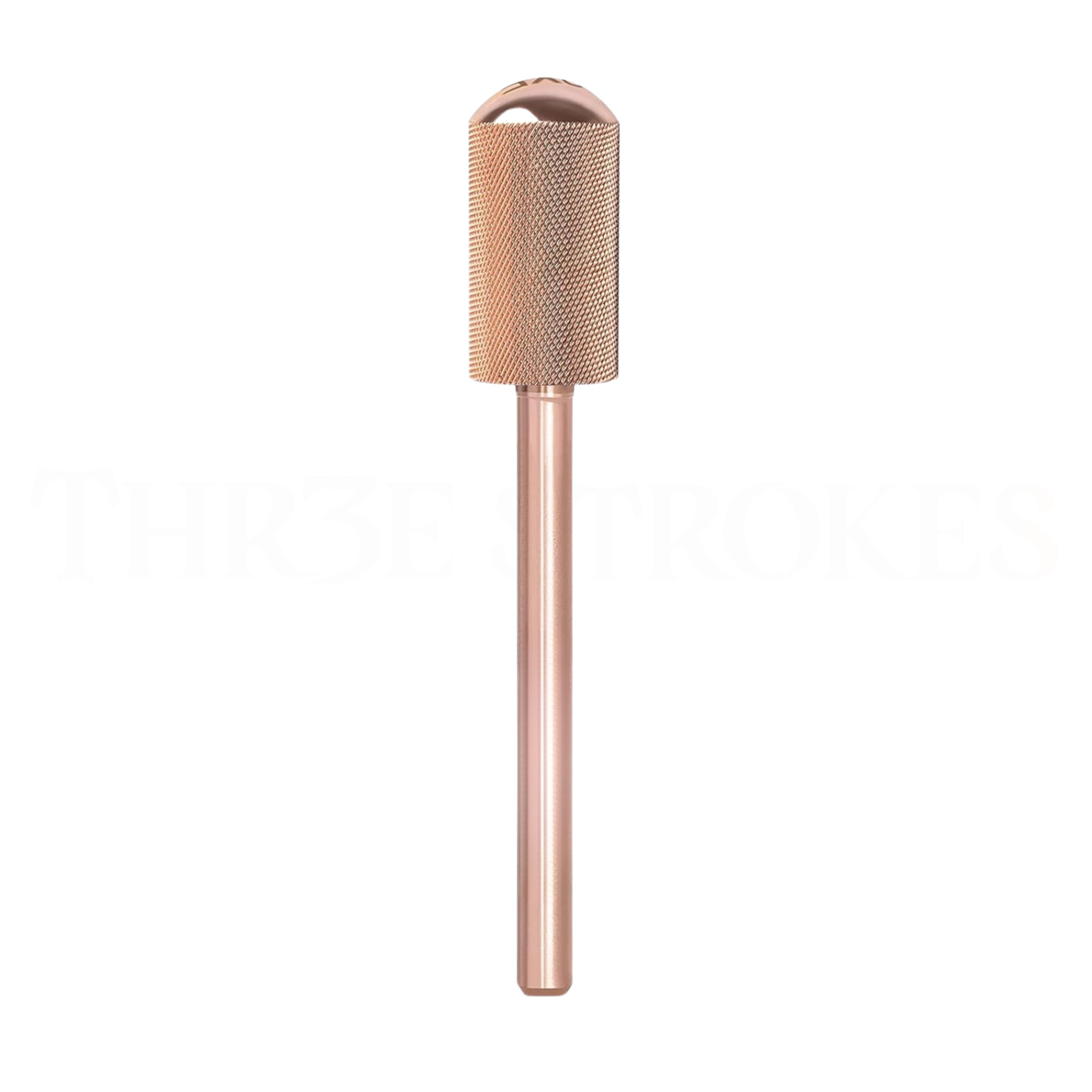 THR3E STROKES Nail Drill Bits, 3/32'' Smooth Round Top Large Barrel Carbide Bits, Suitable for Manicure Pedicure Cuticle Gel Polishing, Beginners Bits, Rose Gold, Series Bit (Double Fine-2XF, ROSE GOLD)-picture-24