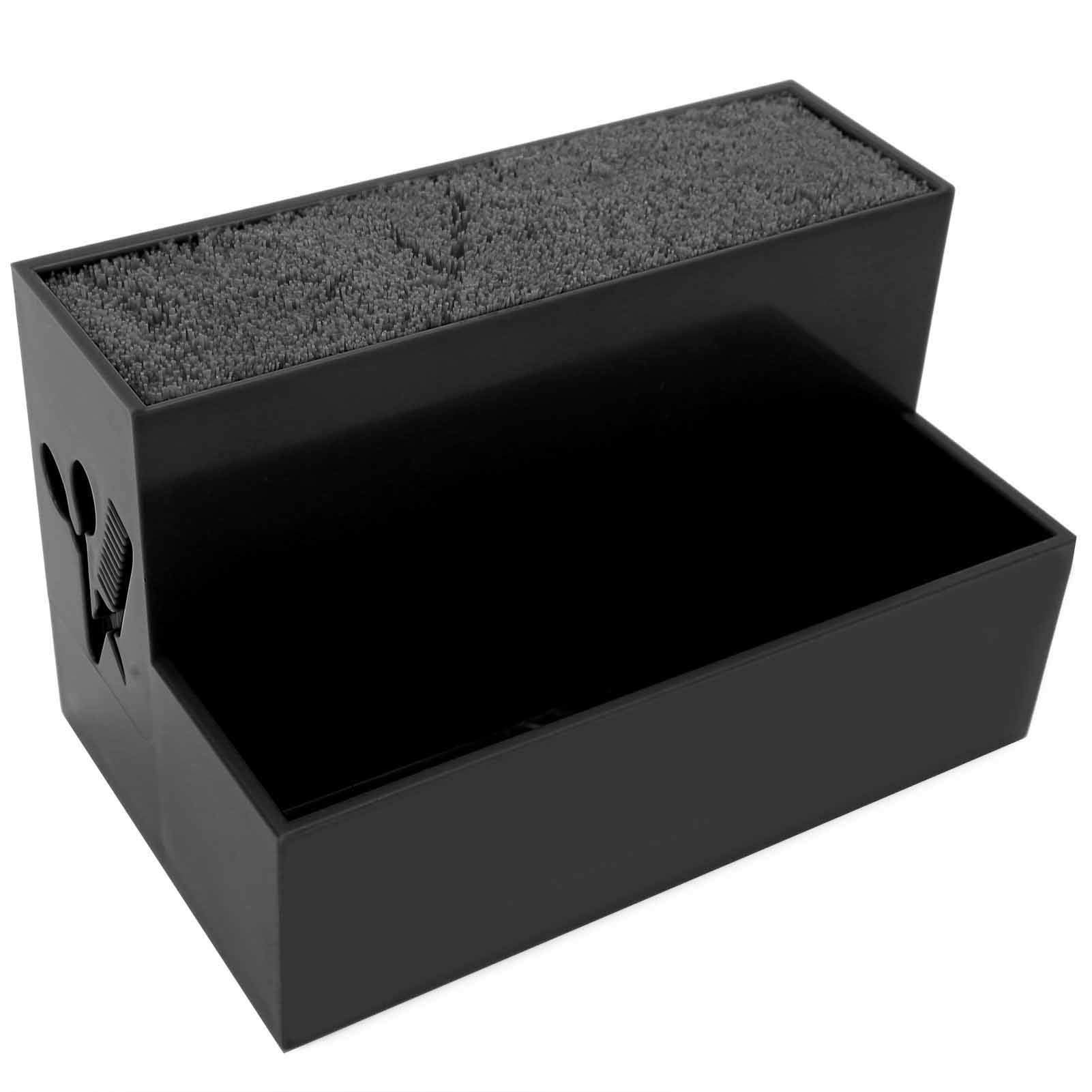 Professional Salon Shear Holder Rack, Salon Hairdressing Combs Clips Box Scissors Storage Box Organizer Case Barber Accessories, for Hair Stylist Office Home(Black)