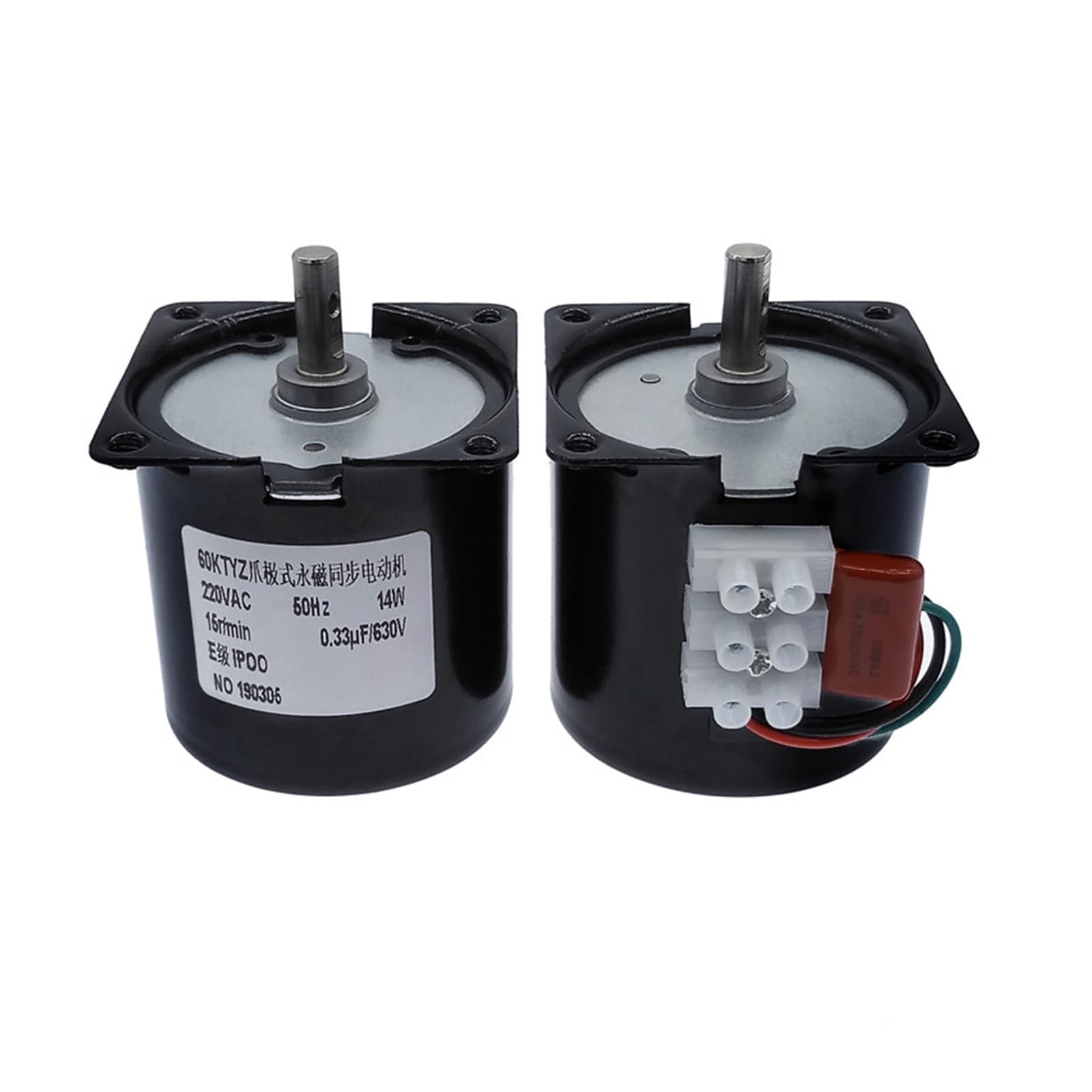 220V AC 14W Micro Gear Motor 60KTYZ 50Hz Motor de Engranaje síncrono de imán Permanente Baja Velocidad 2.5 5 10 15 20 30 50 60 80 110 RPM (Size : 10rpm)