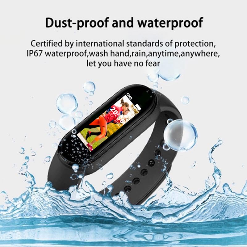 Image of Drumstone 𝟏𝟓 𝐘𝐞𝐚𝐫𝐬 𝐆𝐮𝐚𝐫𝐚𝐧𝐭𝐞𝐞 Smart Fitness Band with Heart Rate Monitor, Waterproof Activity Tracker, Step Counter, Calorie Counter, Sleep Monitor, Bluetooth Fitness Band