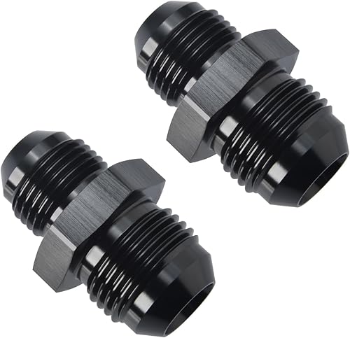 Miniatura 38 de Adaptador de unión reductor de llamarada macho 4AN macho a 3AN de aluminio negro