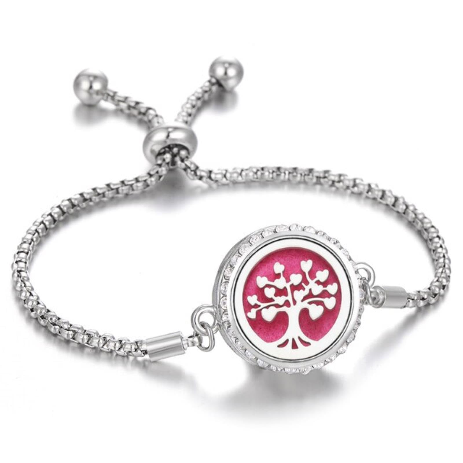 Weav 7 New Tree Of Life Aromatherapy Bracelet Threads Rotate Open Locket Bracelets Aroma Perfume Essential Oil Diffuser Bracelet