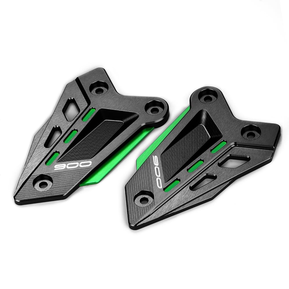 Modeer für Z900 2018-2023 2024 2025 Z900SE 2022-2023 2024 2025 Motorrad CNC Fußstütze Front Pedal Wing Bracket Protector Fußrasten-Fersenplatten Schutzabdeckung z 900 se Zubehör (Schwarz-Grün)