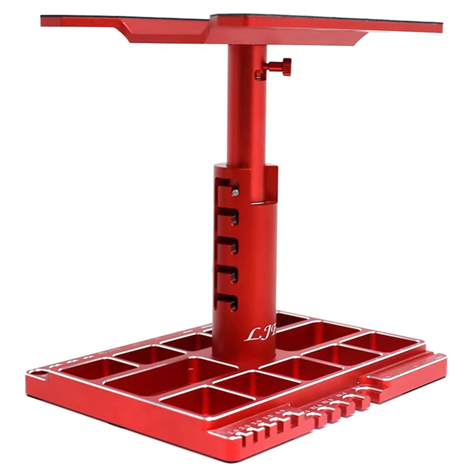 Soporte multifuncional de aleación para coche RC Soporte de trabajo RC Soporte de reparación RC Soporte de reparación de interruptor de 360° Rotación de 5 niveles de elevación de altura o inferior con