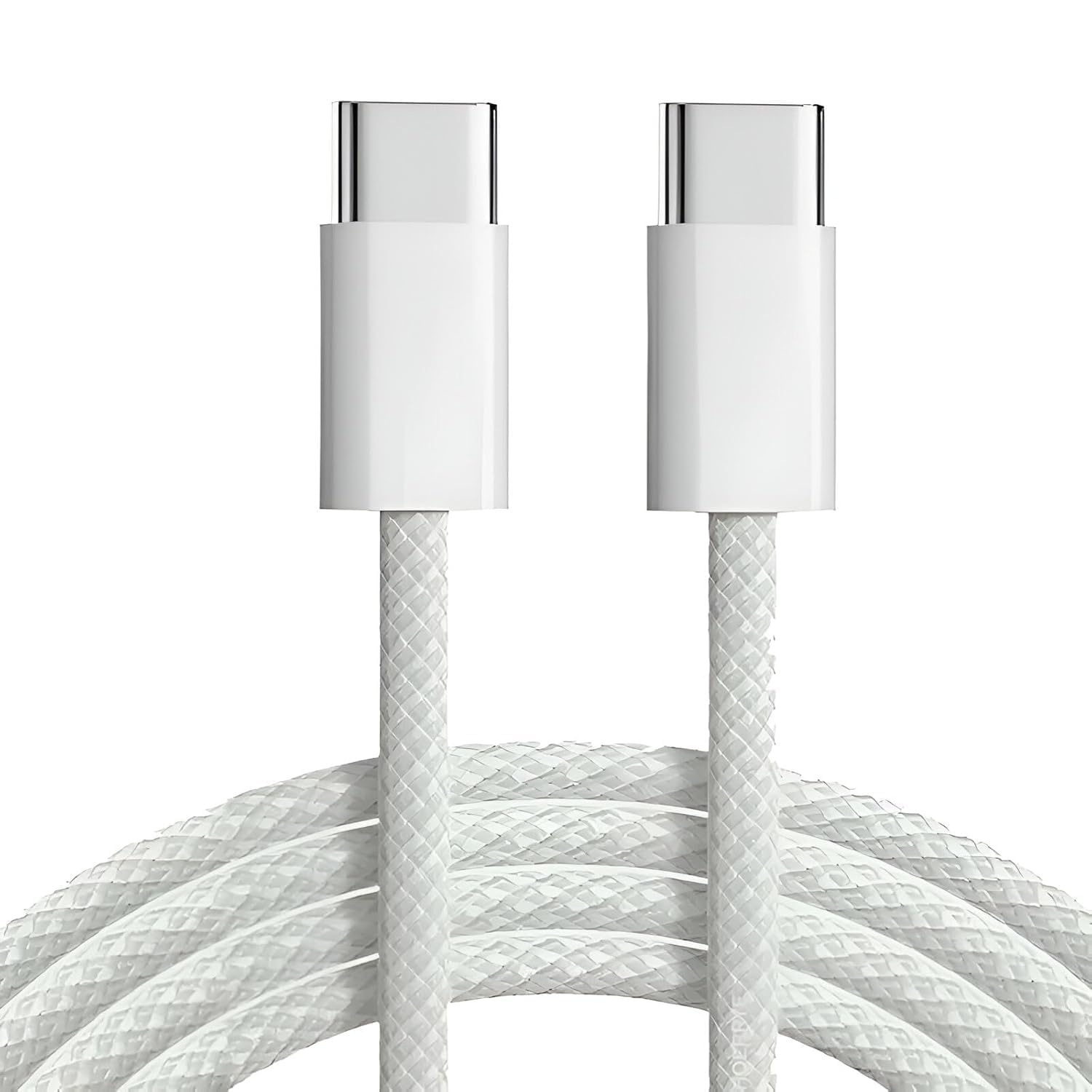 Mindmaker 240W USB-C Fast Charging Cable 2M, Braided Type C MacBook Charger Cable Compatible with MacBook Pro/Air M1 M2 M3, iPad Pro, iPhone 15 — White Nylon, MFi Certified — Amazon image 5