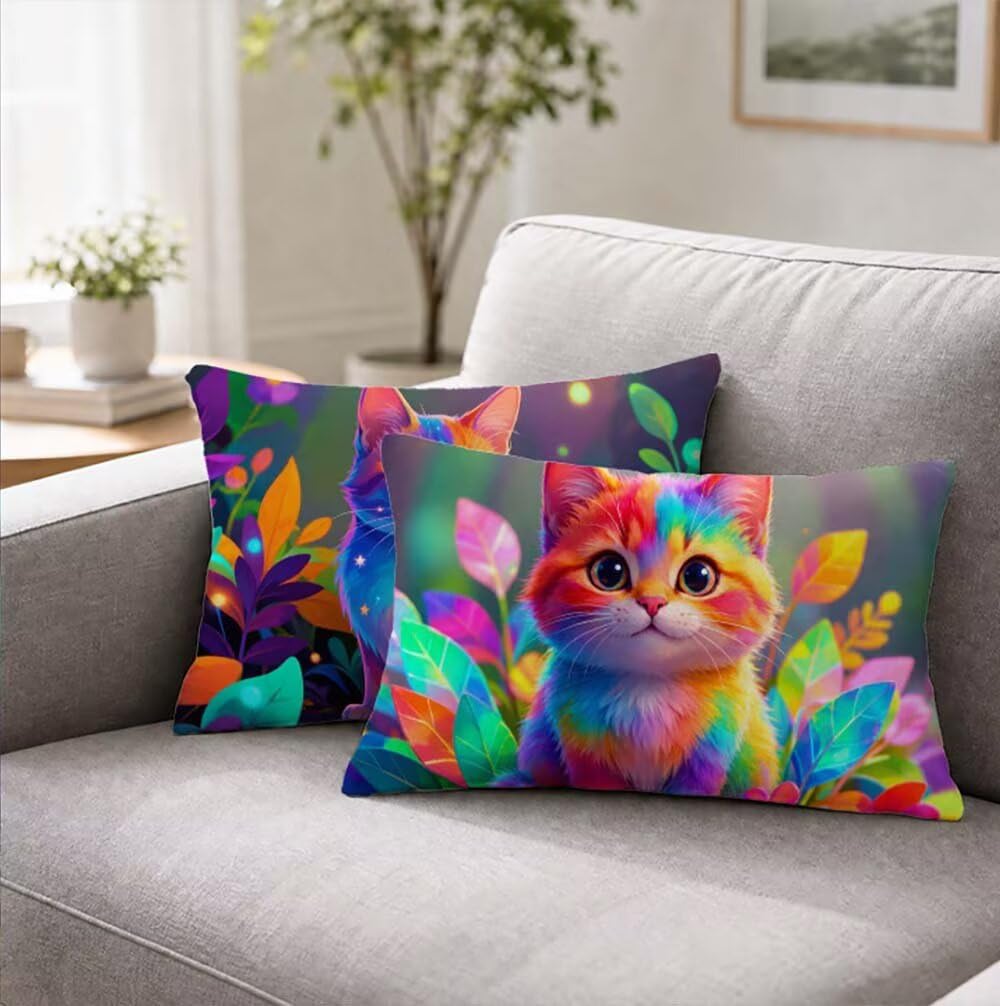 Kot Zestaw 2 aksamitnych poszewek na poduszki 50x70cm F-999