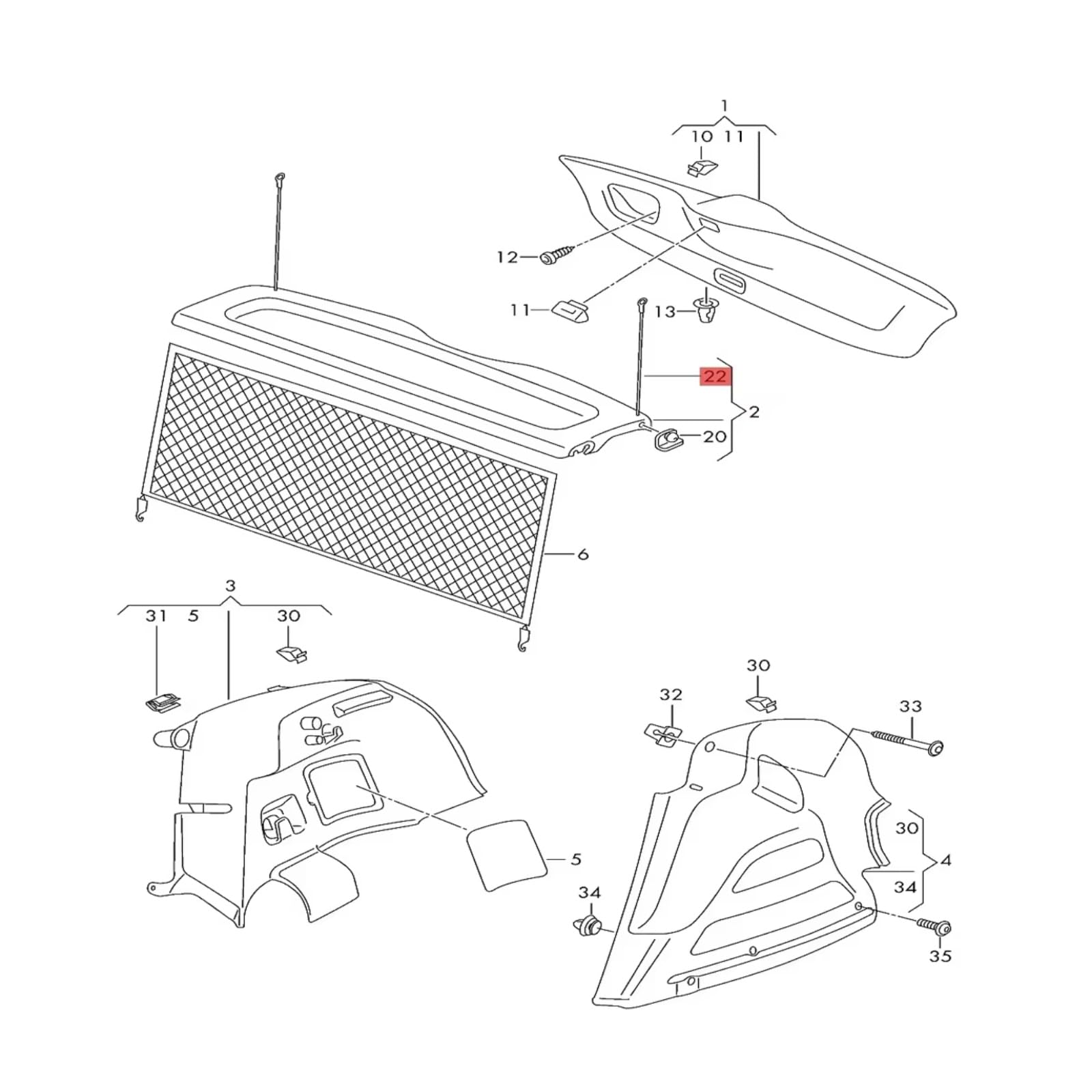 Trasera Maletero Cuerda Compatible con VW para Golf MK7 2013-2021 5G68634479B9 Cuerda Estante Paquete Trasero De Coche Correa Sujeción Maletero Cordón Puerta Trasera Cuerda Bandeja De Maletero