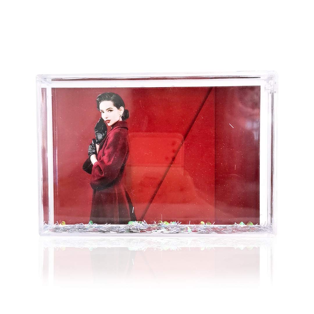 Sh.dream Red Glitter Picture Frame Photo Frames For Family Friends Couples Gifts, Mount For 4X6 Inch (10X15 Cm) Picture(Red)