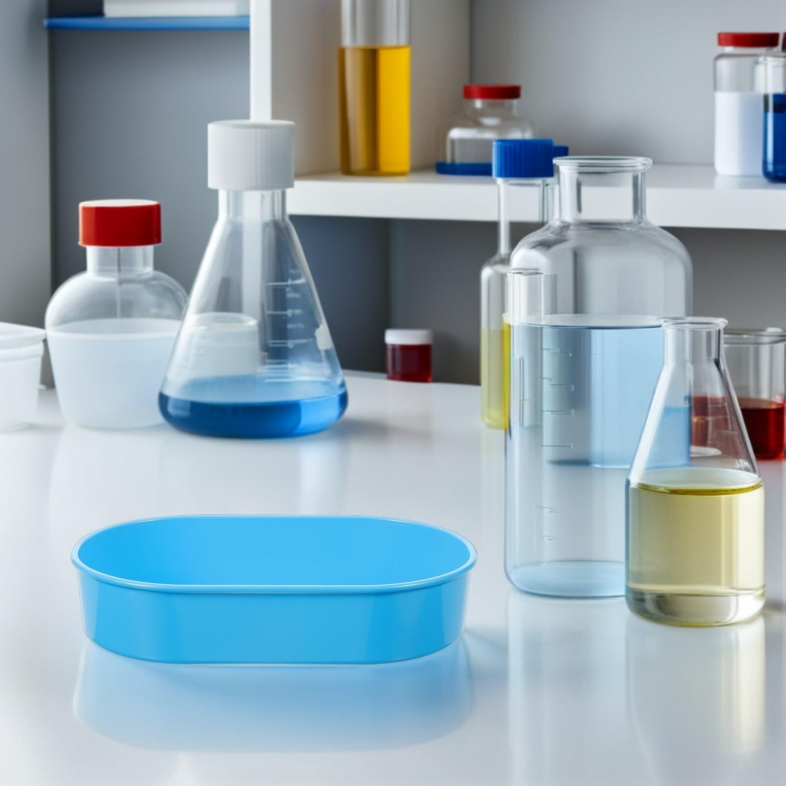 2 Stück Medikamenten Tablett Organizer aus Robustem Kunststoff Kleines Pillen Sortierbrett für Klinik und Vielseitiges Tabletten Tablett zur Medikamentenverteilung und