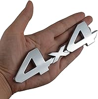 Vista 1 de Emblema 4x4 de cromo para guardabarros lateral trasero con adhesivo para puerta trasera de camioneta / SUV / Pickup 4Wd (cromado)