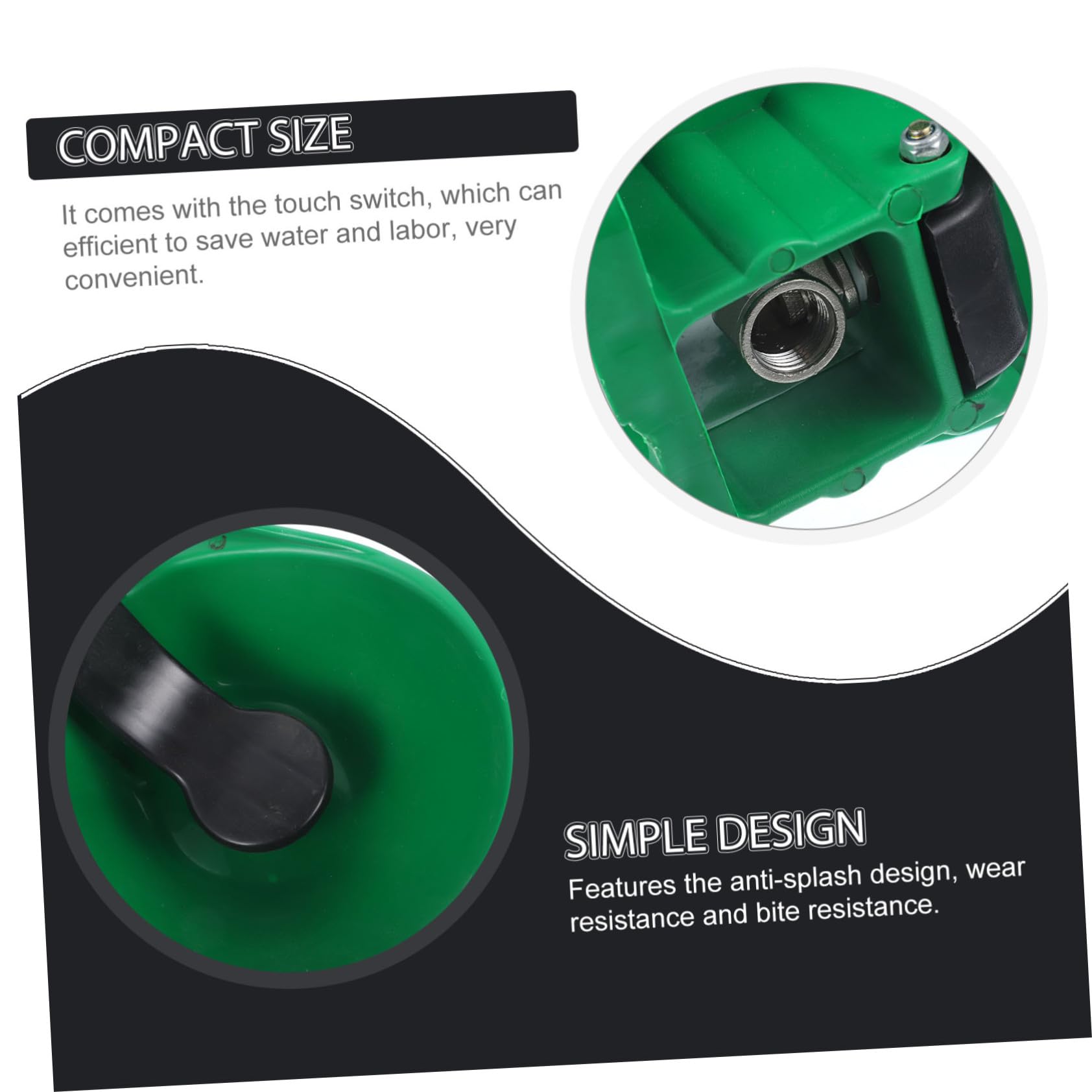 NUOBESTY Ciotola Automatica per Acqua del Bestiame Nero in Plastico e Ferro, Abbeveratoio Conveniente e Efficiente per Cavalli e Pecore, Risparmio di Lavoro