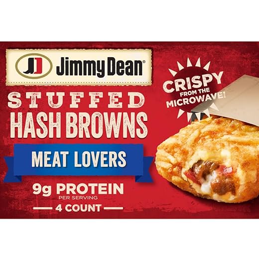 Jimmy Dean Stuffed Hash Browns, Meat Lovers, 4 ct (frozen)