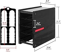 Vista 3 de J JACKCUBE DESIGN MK746C - Cápsula de café de madera rústica negra con 4 niveles, con capacidad para 80 unidades, compatible con Nespresso Vertuo Pod