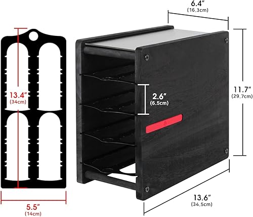 Miniatura 3 de J JACKCUBE DESIGN MK746C - Cápsula de café de madera rústica negra con 4 niveles, con capacidad para 80 unidades, compatible con Nespresso Vertuo Pod