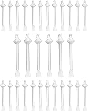 30Pcs Dual-End Nasal Wax Spatulas Strips for Nose Care - Multifunctional Beauty Tool Accessories - Plastic Wax Wands for Eyebrow and Facial Hair Cleaning