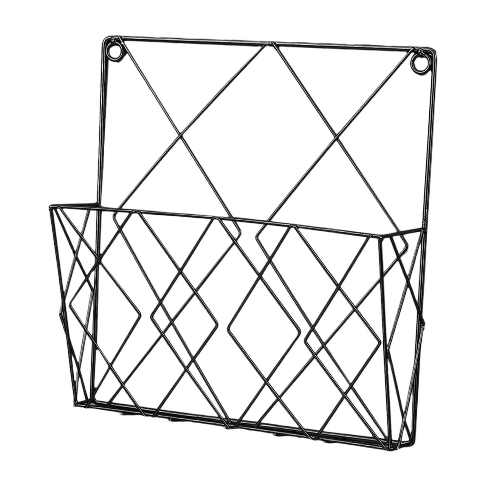 Revistero de Pared, Estante para Revistas, Librería de Hierro Forjado, Organizador de Archivos Moderno Y Sencillo, Soporte para Folletos para Decoraci, Negro, Individual