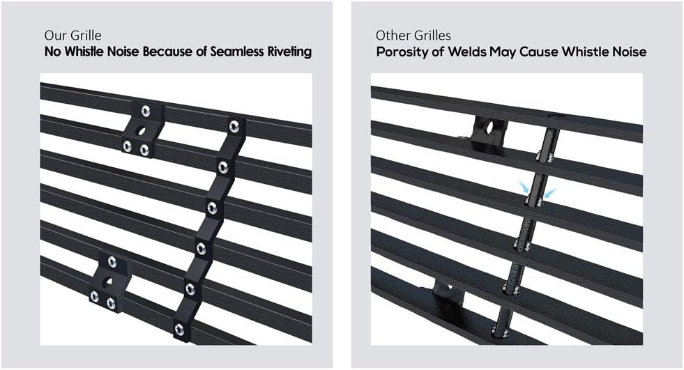 APS Compatible with 1998-2003 Chevy Camaro Black Main Upper Billet Grille Insert C86006H