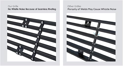 Miniatura 6 de APS Premium acero inoxidable SS negro Billet parrilla inserto combinado compatible con Suzuki Grand Vitara 2006 2007 2008 2009 2010 2011 2012