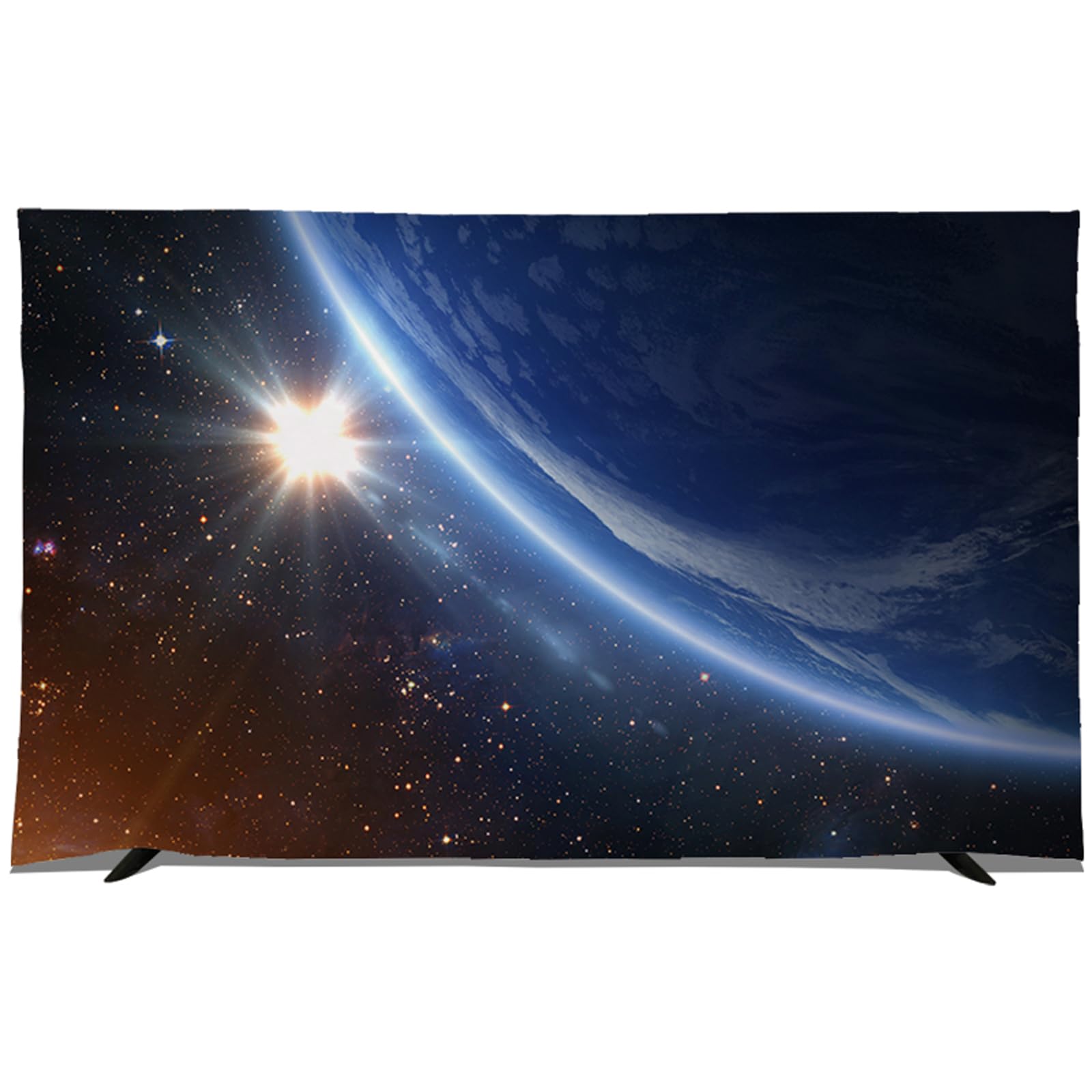 TV Dust Cover,TV Dust Cover Cloth,Television Covers Decorative,Indoor TVs Protective Covers Elastic,Dustproof Slipcover TVs Screen,Washable,Breathable,For 32 To 75 Inches