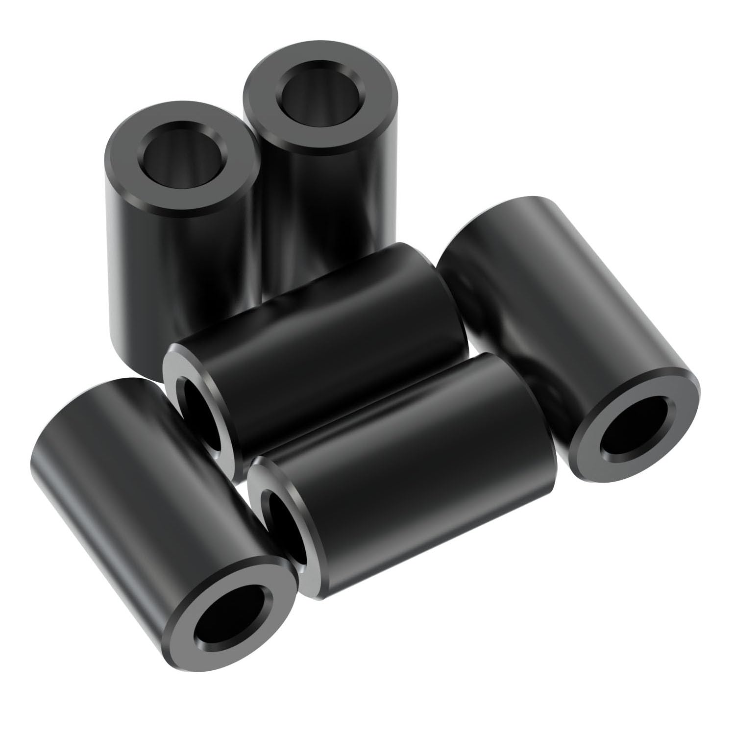 Aluminum Spacer - 1/2" OD x 1/4" ID - Round Standoff Bushing, Unthreaded, Plain Finish for 1/2" or M12 Screws/Bolts 7/8 Inch Long (Pack of 100)