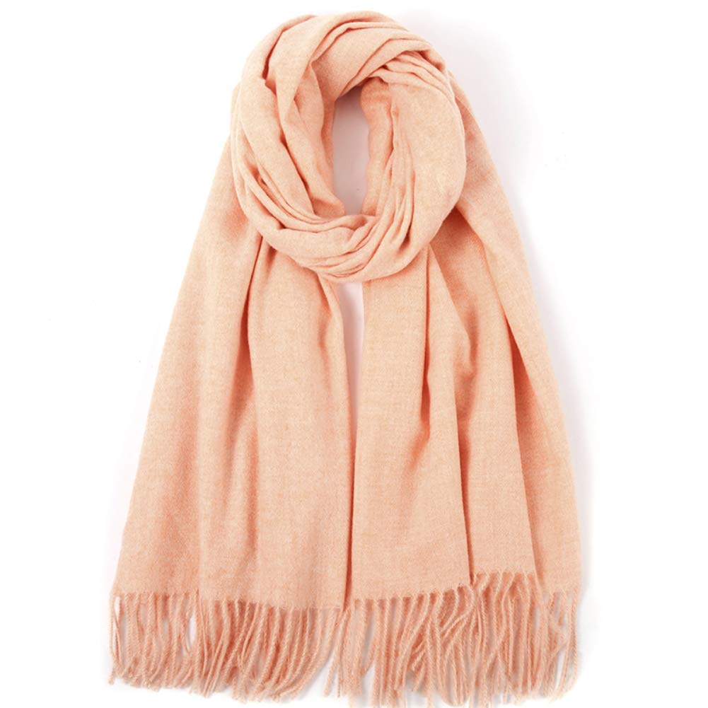 Mujer Otoño e invierno Bufanda larga de lana de cachemira Chal de abrigo cálido 100% Abrigo de lana de cachemira Chal cálido con flecos multiusos 170 * 53CM-5#-200 * 70cm