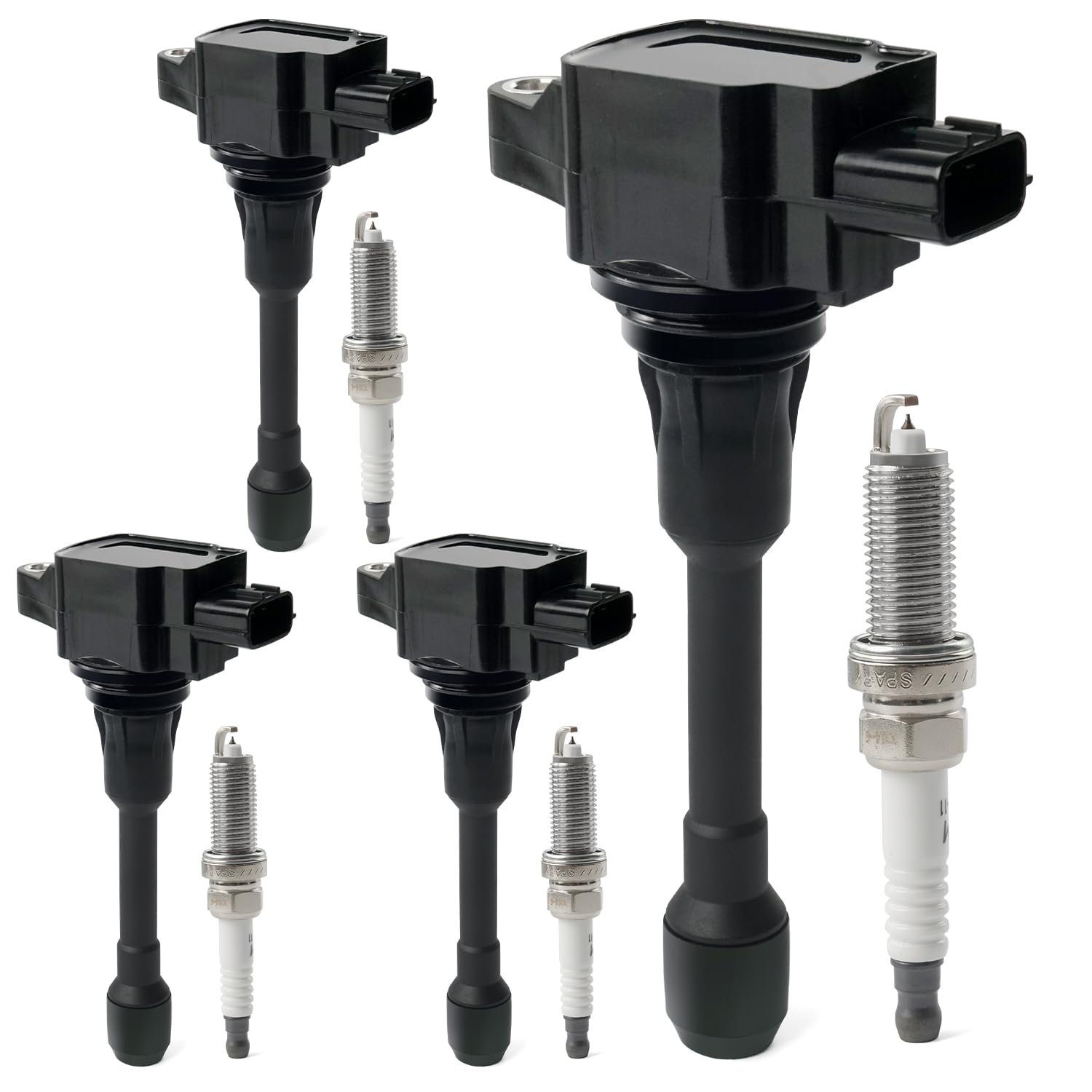 BELKEBIR Ignition Coil and Spark Plug Set