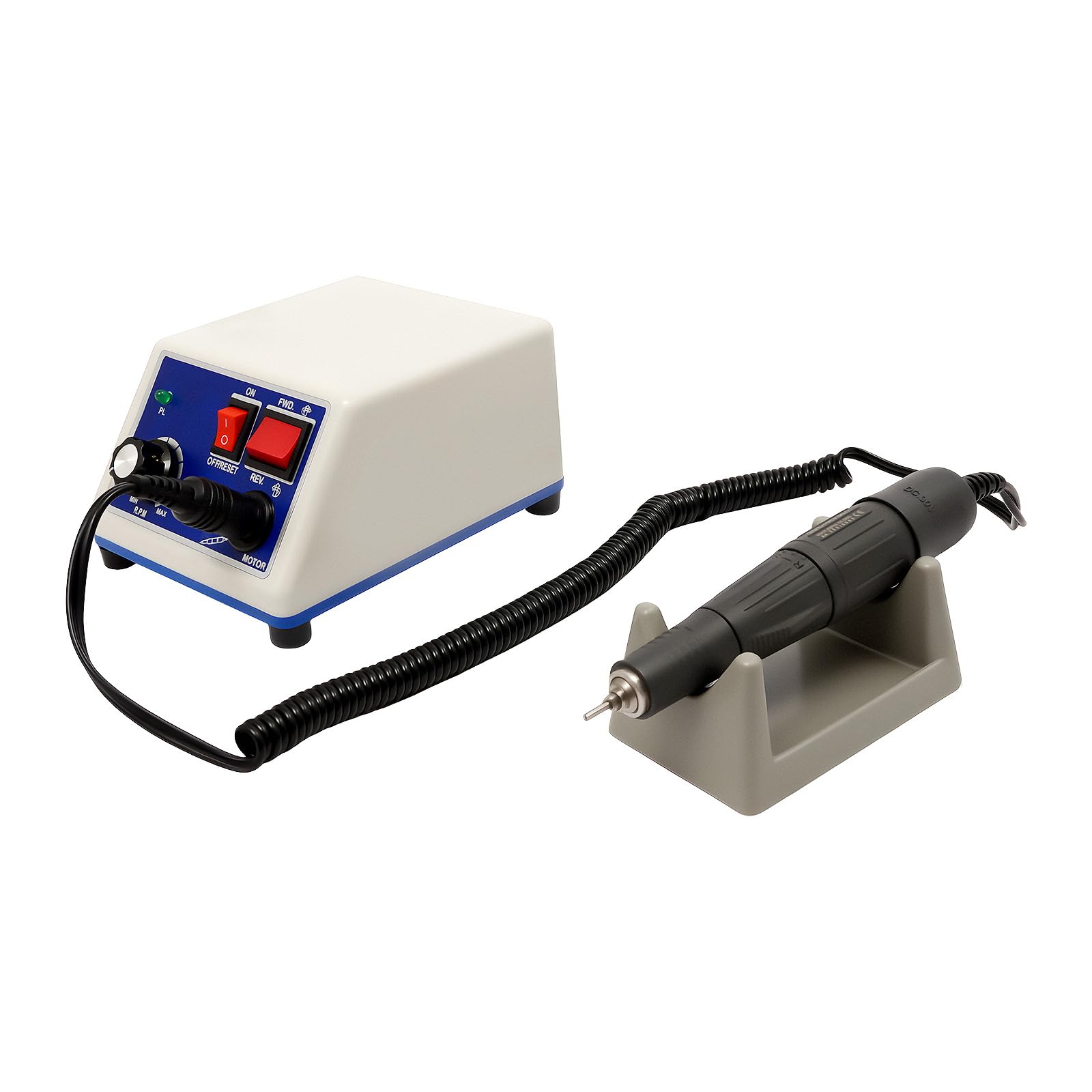 Micromotore elettrico da laboratorio da 65 W, per molatura, lucidatura, micro motore da laboratorio con manipolo, attrezzatura da laboratorio portatile per taglio, levigatura, lucidatura, 0