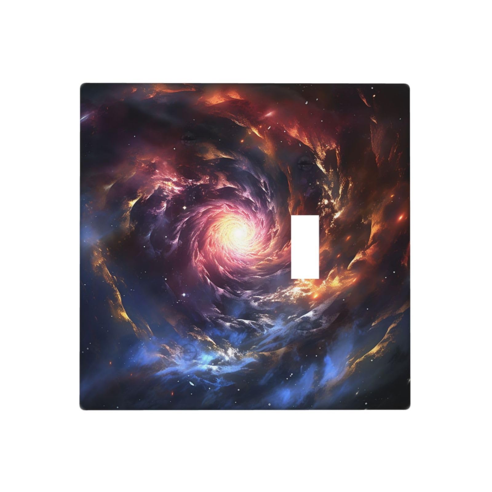 Wall Plate Duplex Outlet Covers Single Toggle 2-Gang Wall Plate Covers Cosmic Storm Light Switch Cover Decorative Electrical Faceplate Light Switches for Kitchen Bedroom Home Decor