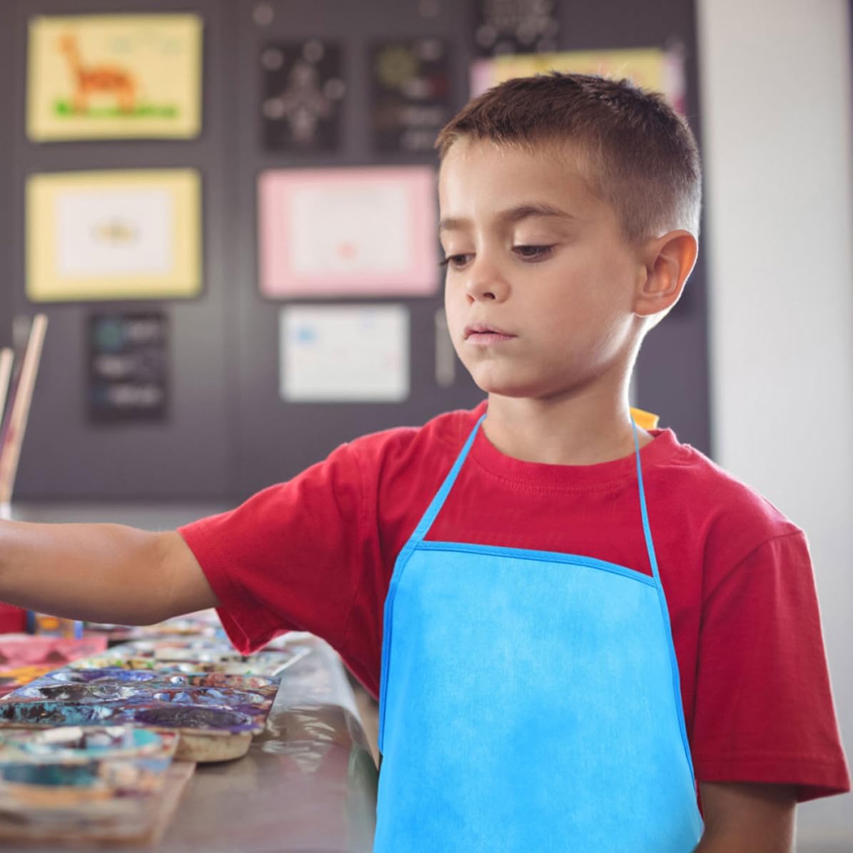 Hemoton 12pcs Disposable Baking Aprons Made of Non-woven Fabric, Versatile Aprons for Painting and Crafting, Lightweight and Protective Smocks for Boys