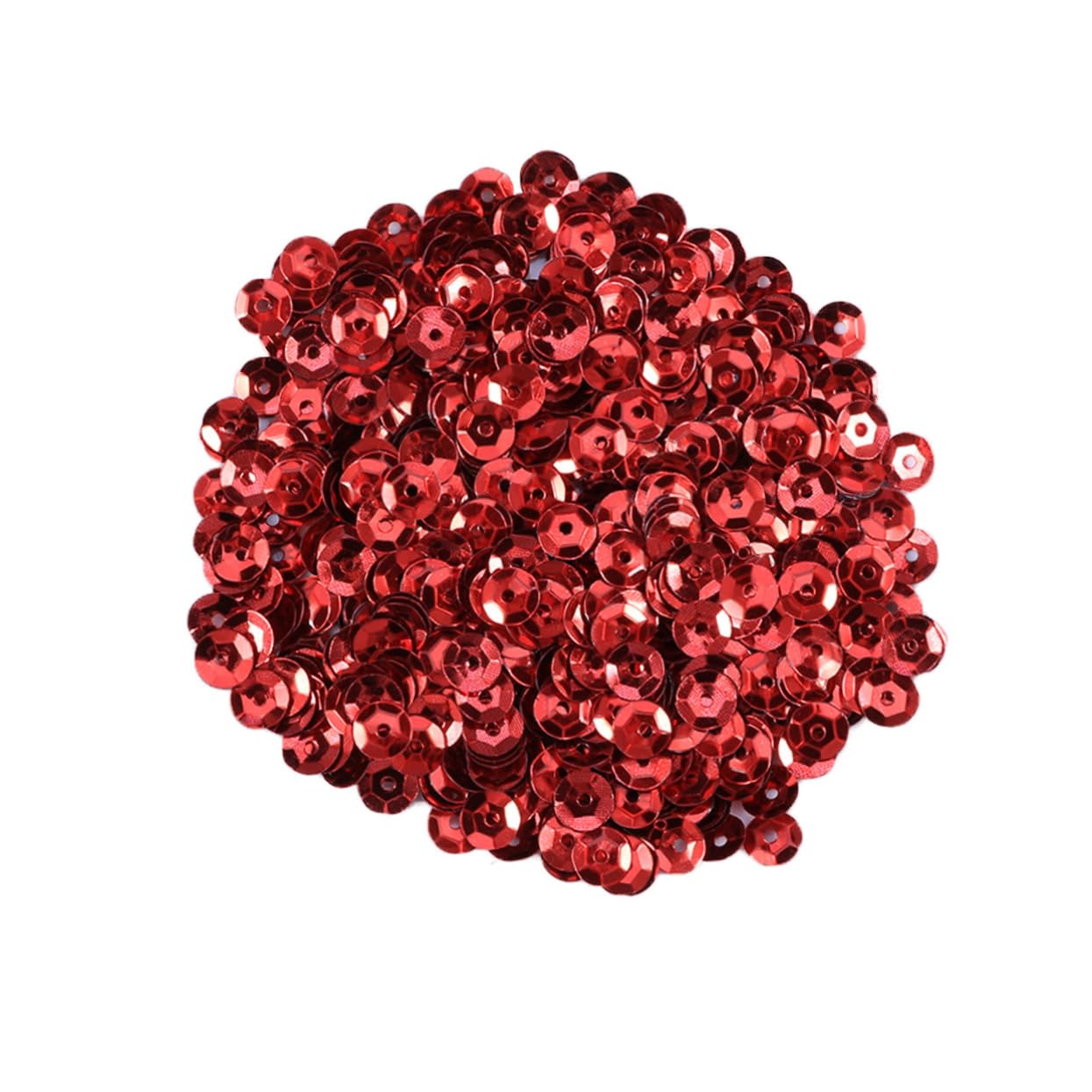 Paillettes rouge rondes POPETPOP pour personnaliser vos décors faits main