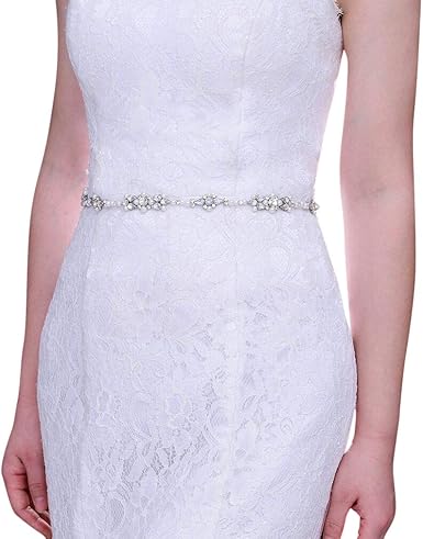 ZHENM Rhinestone Belt for Wedding Dress
