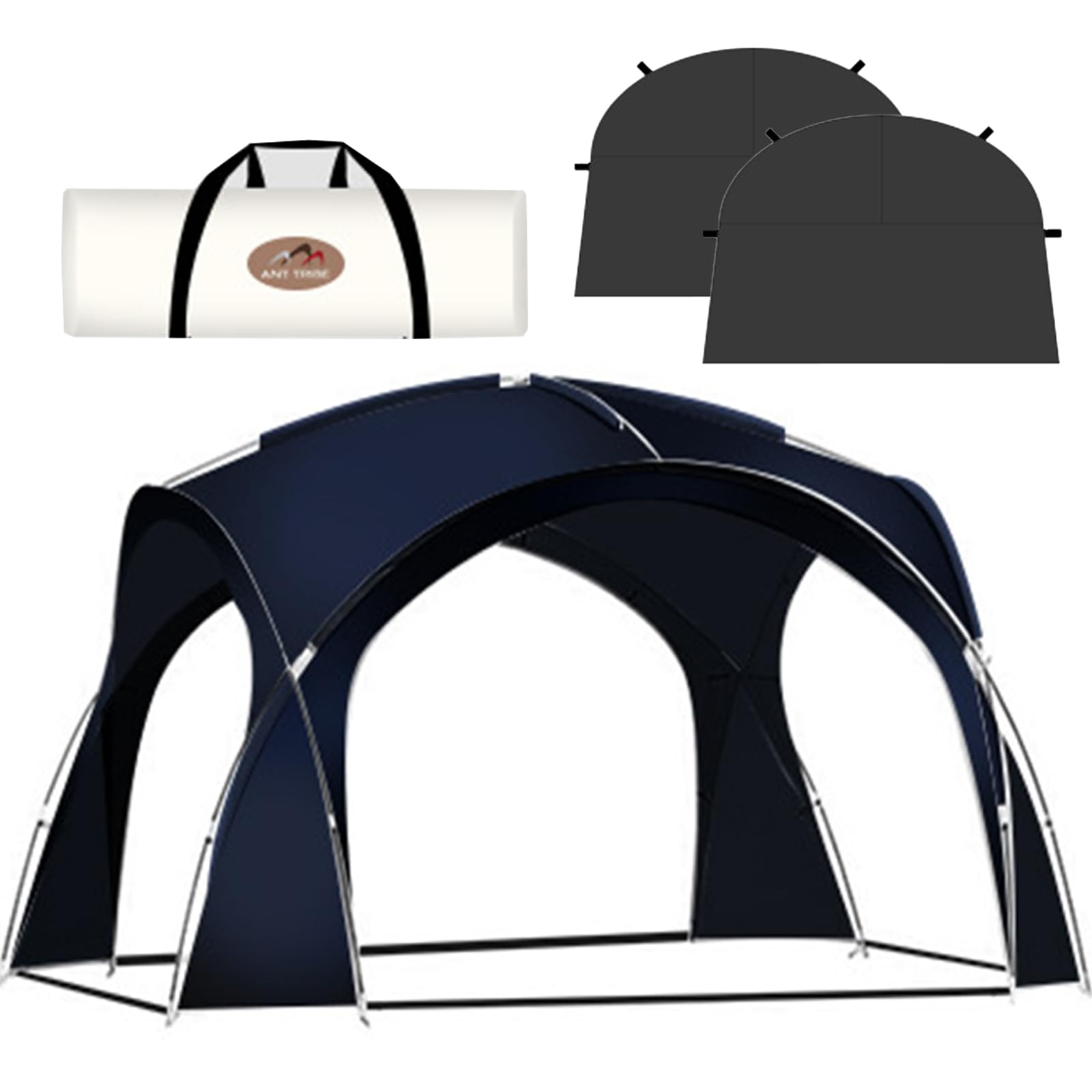 Tente de camping 8-12 personnes imperméable avec poteaux en acier