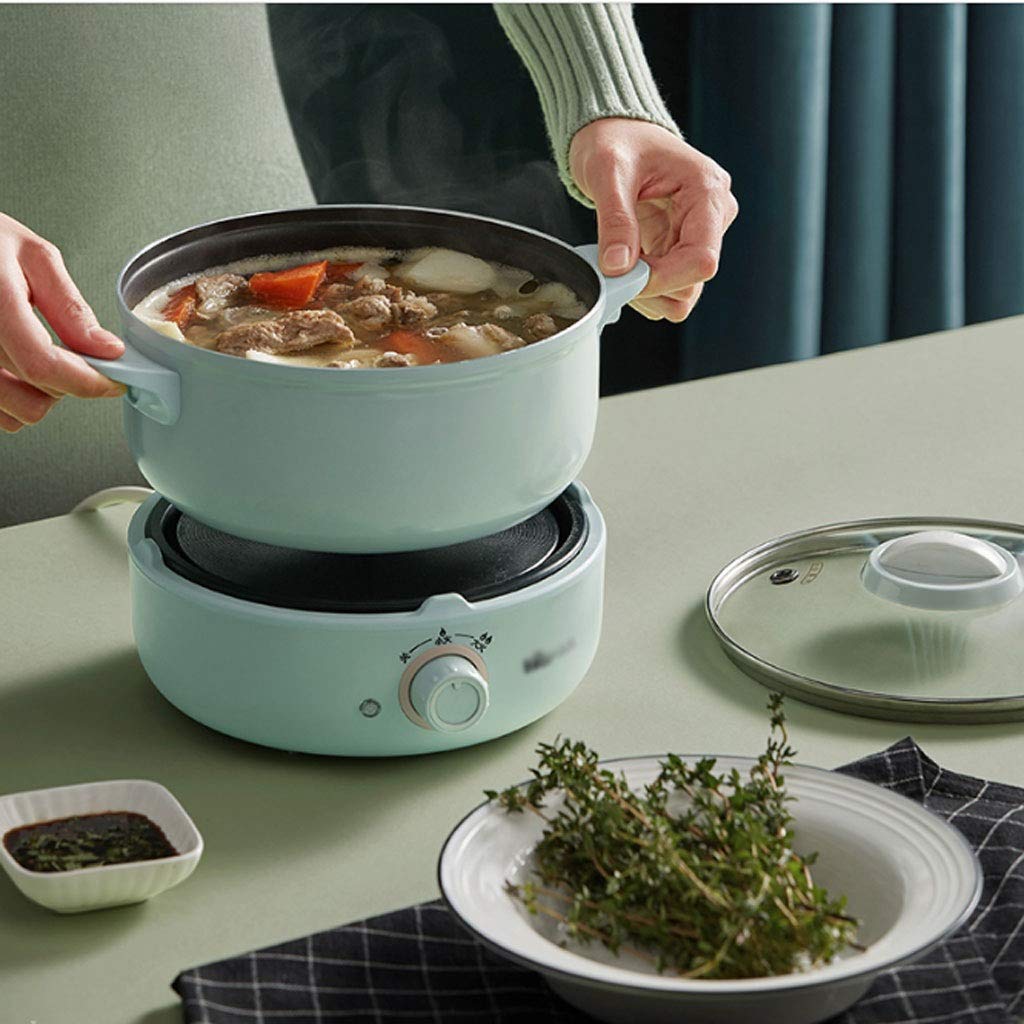 Marmite électrique Multi-Fonction Vapeur marmite électrique dortoir étudiant marmite électrique cuisinière Fendue ménage Petit Wok électrique (Size : 242mmx212mmx65mm)