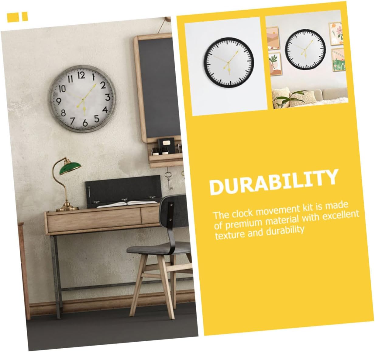 DOITOOL 6sets Clock Movement Kit Silent Clock Mechanism Replacement for and Design