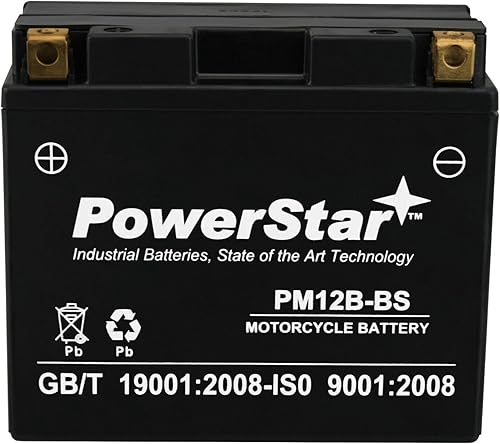 Miniatura 3 de PowerStar YT12B-BS YT12B-4 - Batería para Ducati Triumph Yamaha SRX600 XVS650 V Star