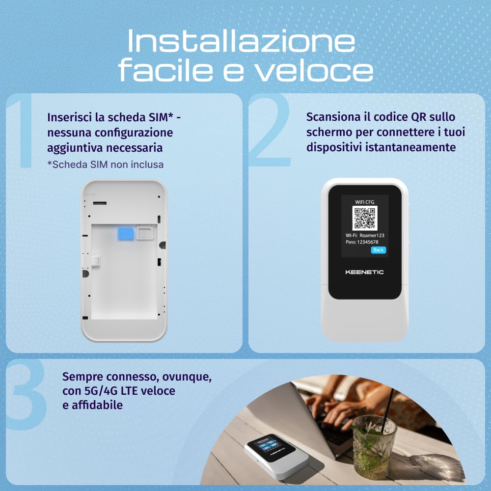 Keenetic Roamer 5G (KN-5210) Hotspot mobile 5G con Wi-Fi 6